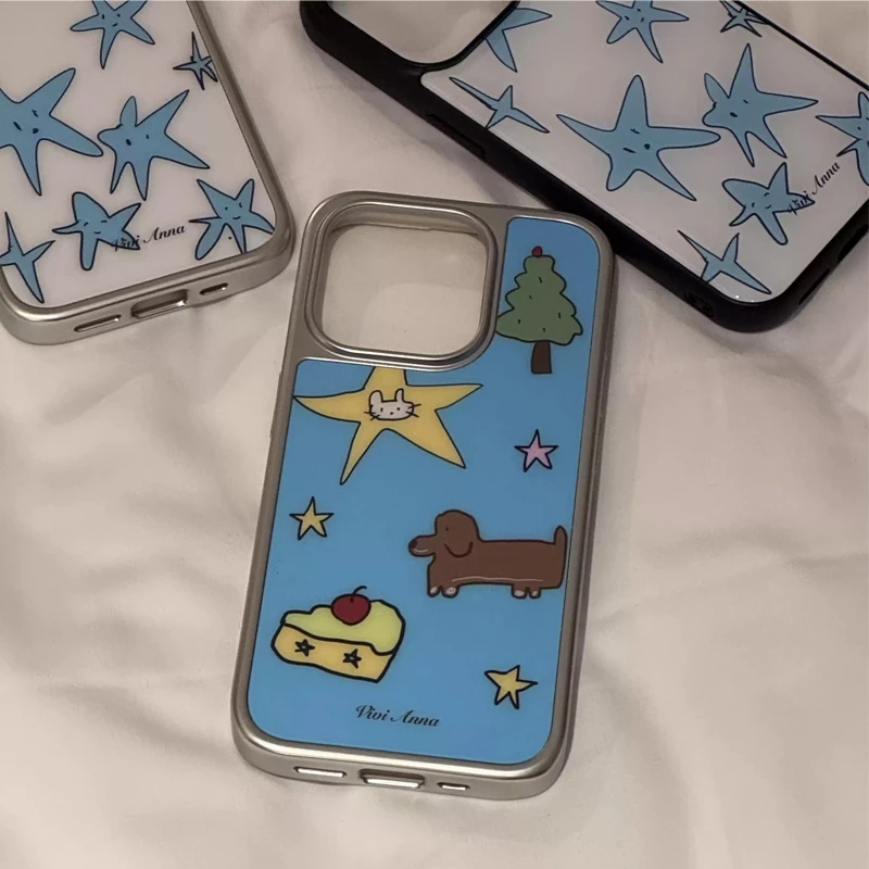 Phone Cases Online - Ins Niche Creative Blue Star Puppy