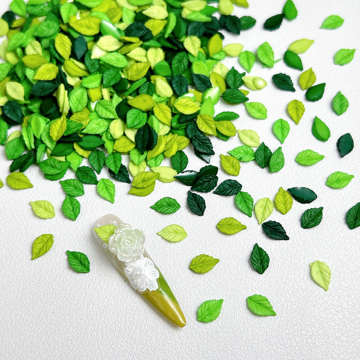 Phone Cases Drawing - 50PCS Solid Color Minimalist Leaf Resin