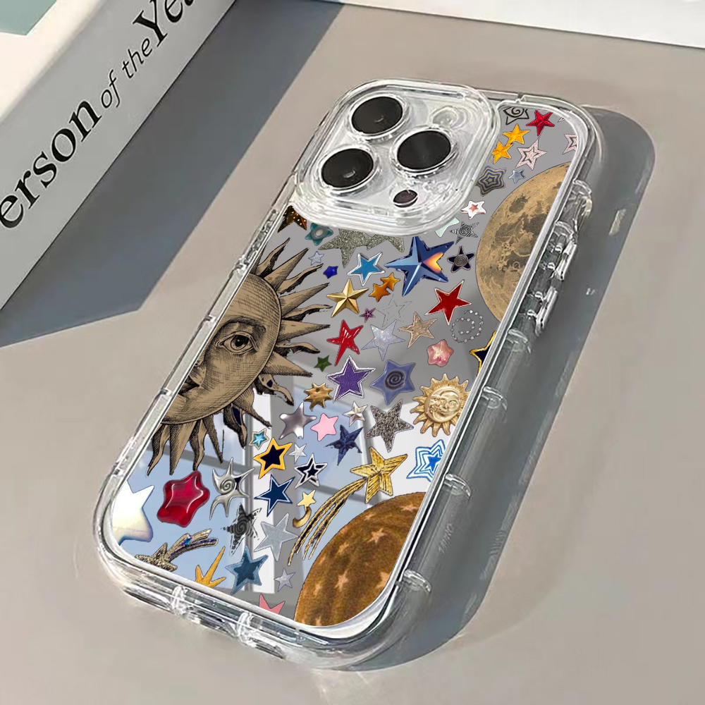 Phone Cases Online - Celestial Gold Glitter Mirror Phone Case
