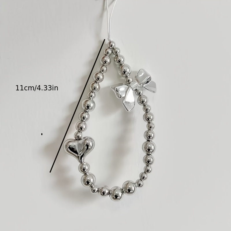 Phone Cases H&M - Ins wind power silver plated bow