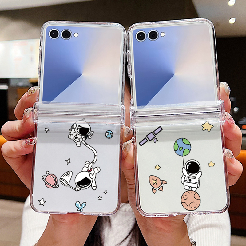 Phone Cases Z Flip 5 - Astronauts Pattern Folding Phone Case For
