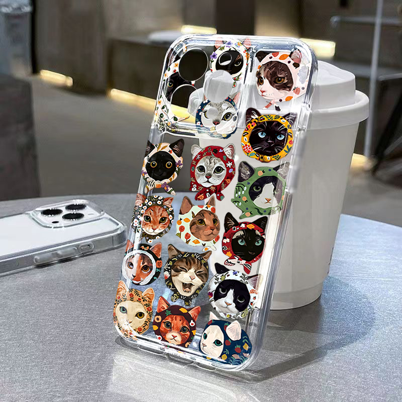 Phone Cases Galaxy S26 Ultra - Cute Bandana Cat Clear Phone Case