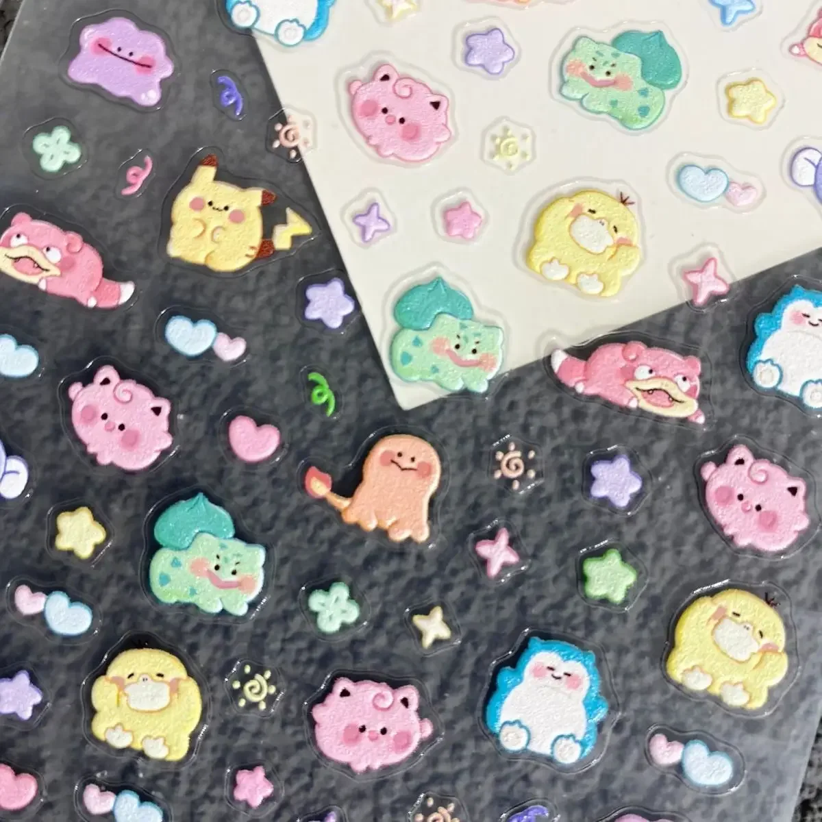 Phone Cases Drawing - Pokemon Pikachu Nail Stickers 5D Embossed