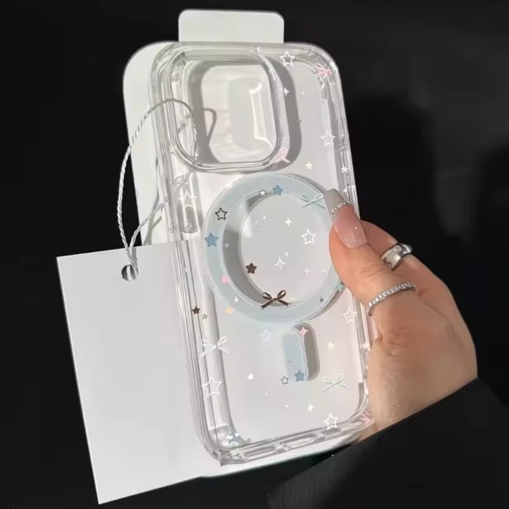 Star Bow Print Clear Phone Cas - Phone Cases Magsafe 评论和价格