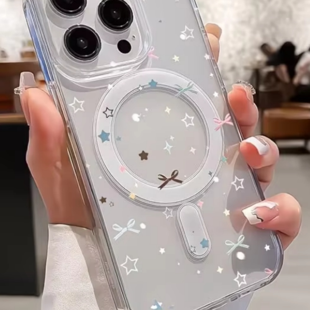 Star Bow Print Clear Phone Cas - Phone Cases Magsafe 评论和价格