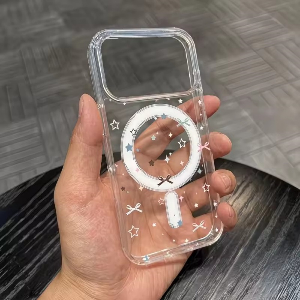 Star Bow Print Clear Phone Cas - Phone Cases Magsafe 评论和价格
