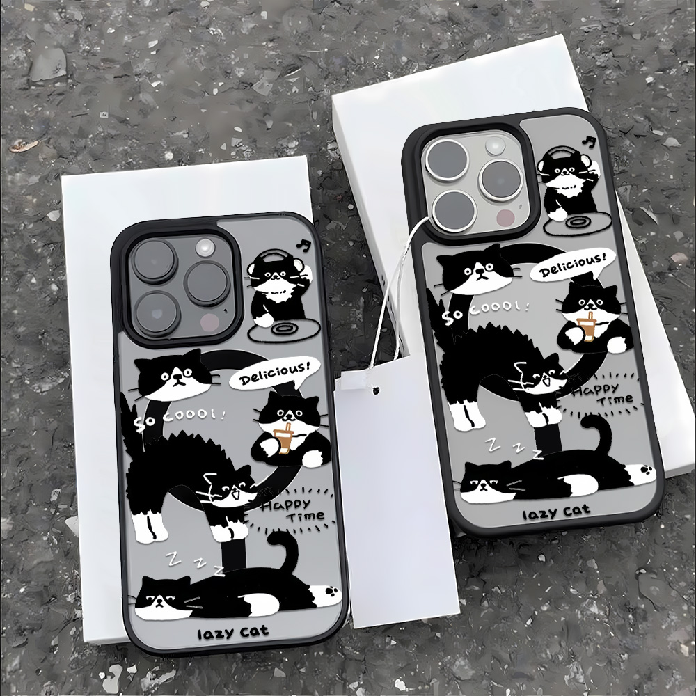 Funny Black Cat Wireless Charg - Phone Cases Quirky 评论和价格