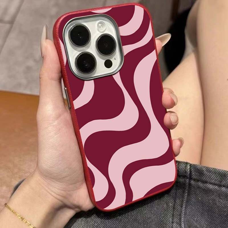 Retro Pink Abstract Wave Patte - Phone Cases Online 评论和价格