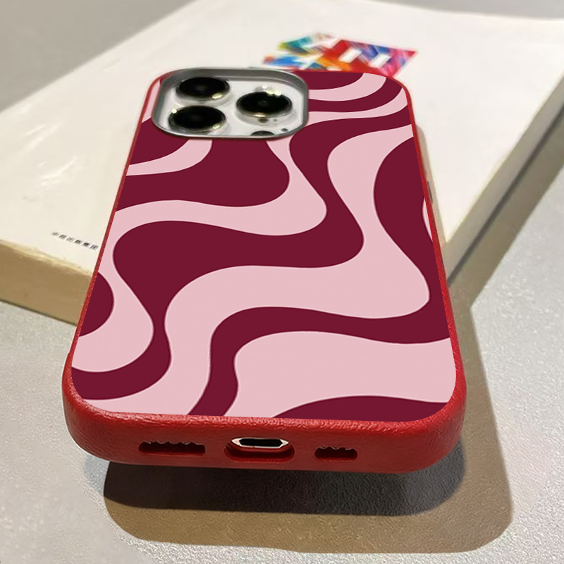 Retro Pink Abstract Wave Patte - Phone Cases Online 评论和价格