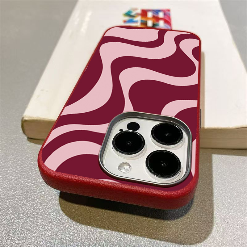 Retro Pink Abstract Wave Patte - Phone Cases Online 评论和价格