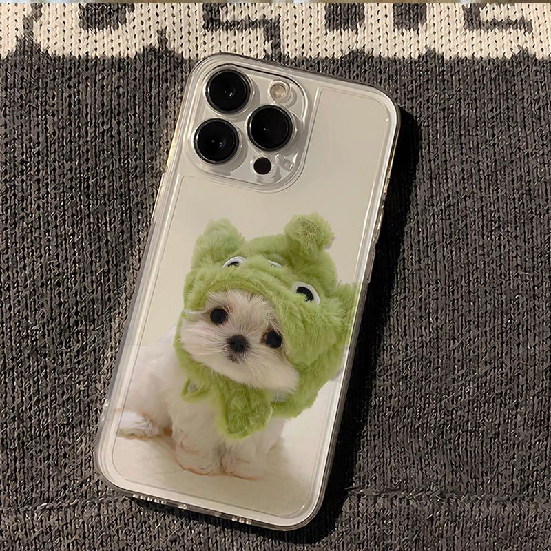 Funny Green Headgear Puppy Dog - Phone Cases Quirky 评论和价格