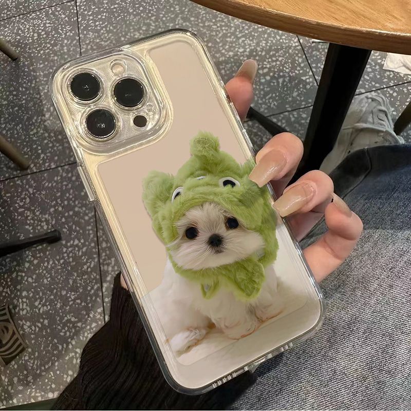 Funny Green Headgear Puppy Dog - Phone Cases Quirky 评论和价格