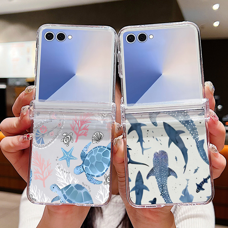 Sharks Shells Phone Case For S - Phone Cases Z Flip 5 评论和价格