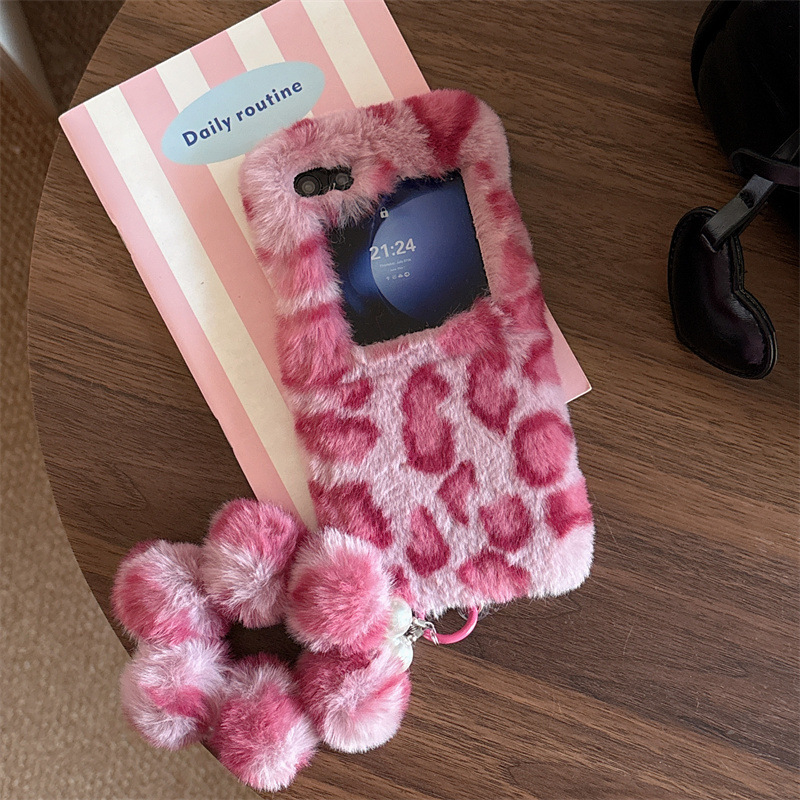 Fashion Leopard Print Fluffy P - Phone Cases Z Flip 5 评论和价格