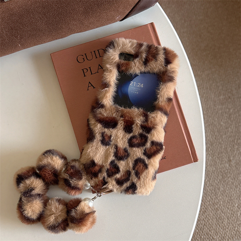 Fashion Leopard Print Fluffy P - Phone Cases Z Flip 5 评论和价格