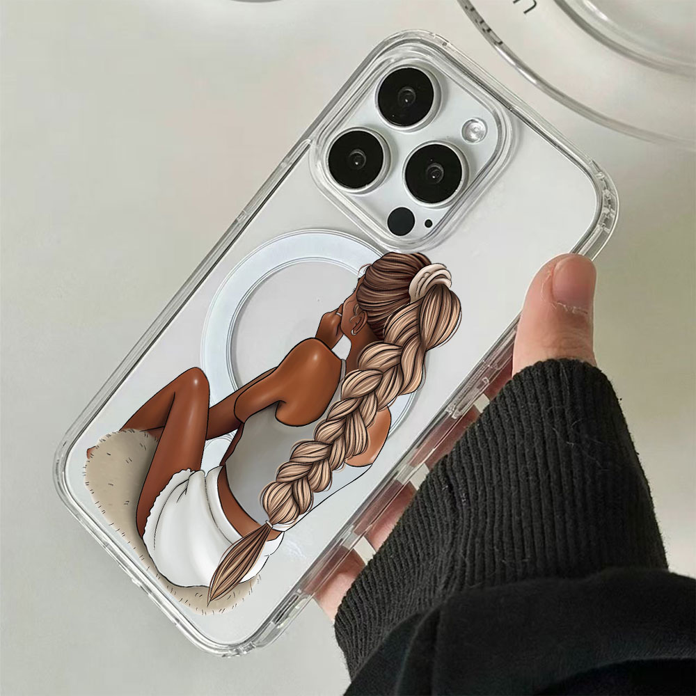 Dark Skin Fashion Woman For Ma - Phone Cases Magsafe 评论和价格