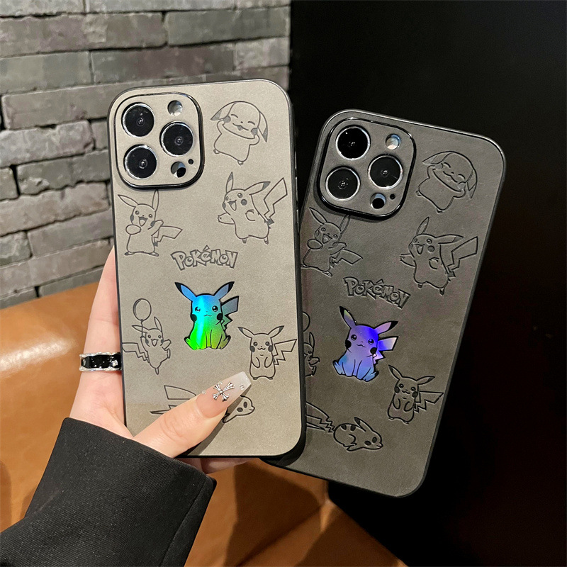 Cartoon Pikachu Faux Leather L - Phone Cases Online 评论和价格