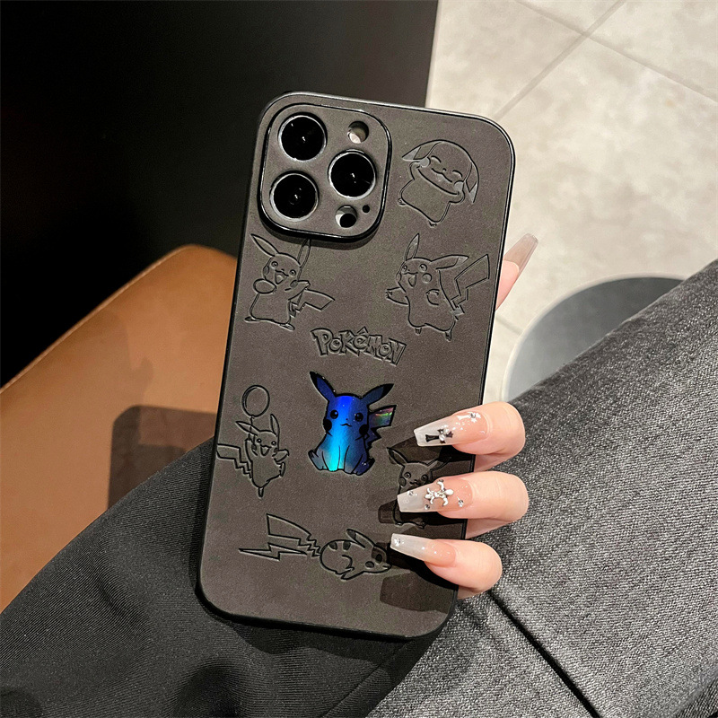 Cartoon Pikachu Faux Leather L - Phone Cases Online 评论和价格