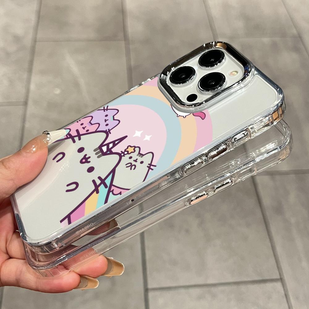 Cartoon Pusheen Cat Matte Tran - Phone Cases Online 评论和价格