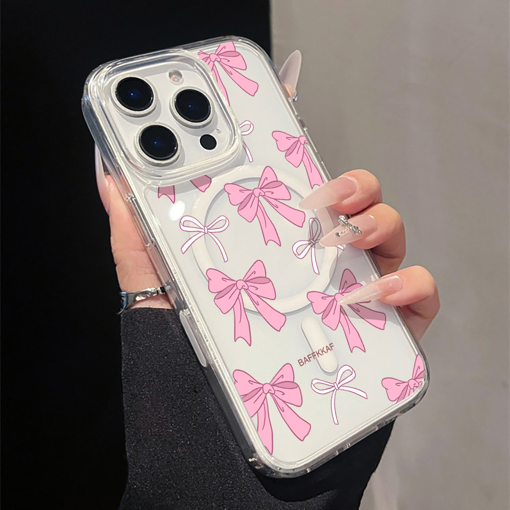 Pink Bow Coquette Girly Series - Phone Cases Magnetic 评论和价格