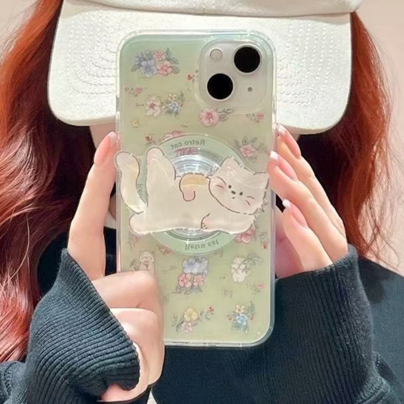 Korean Cute Kitty For Magsafe  - Phone Cases Quirky 评论和价格