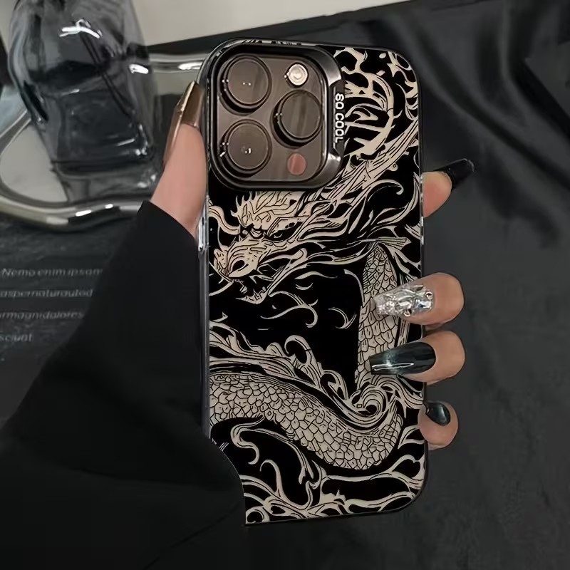 Dragon Totem Pattern Phone Cas - Phone Cases Online 评论和价格