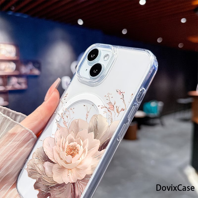 Vintage Peony Pattern Phone Ca - Phone Cases Magsafe 评论和价格