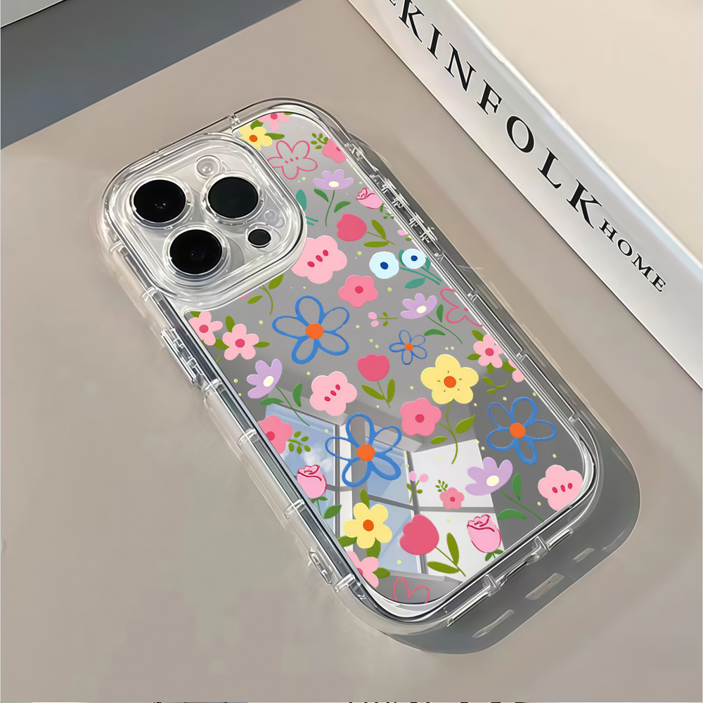 Korean Ins Style Floral Silver - Phone Cases Online 评论和价格